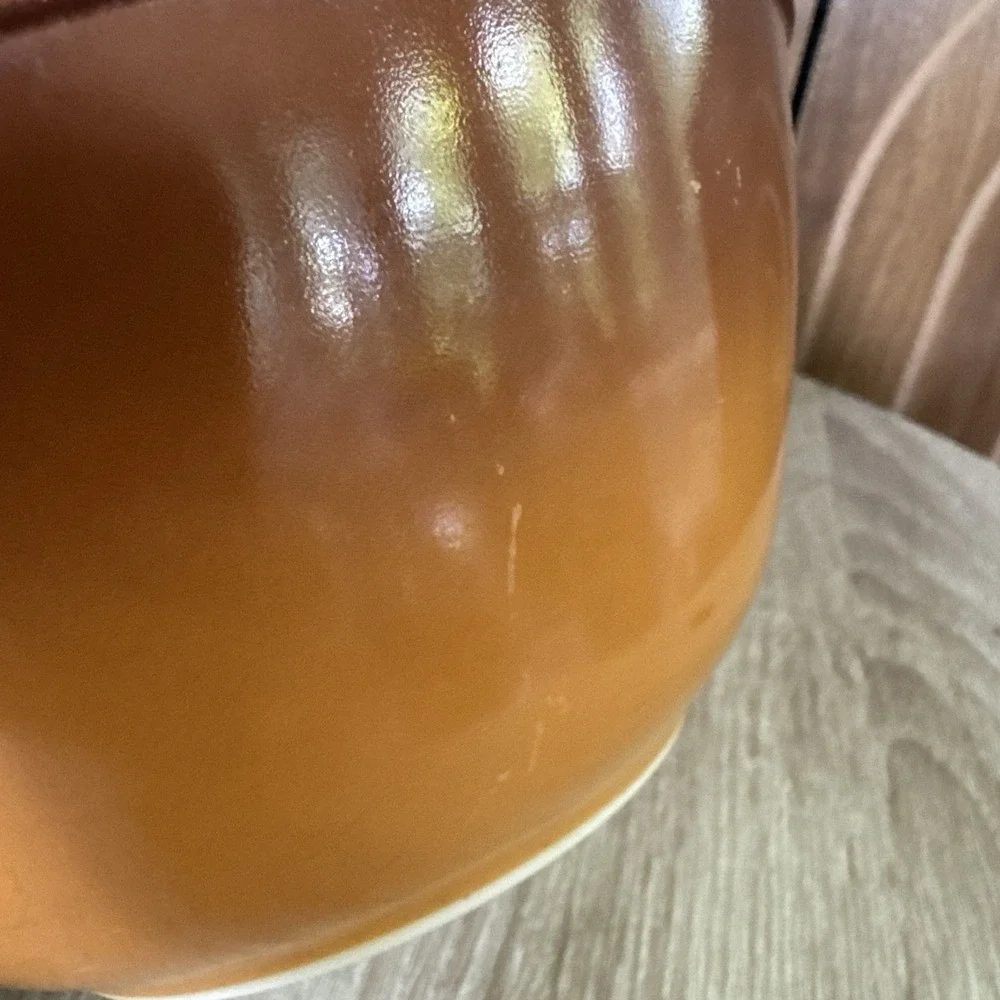 PYREX 402 Ombré Mixing Bowl Brown Yellow White Glass Oven Safe 1.5 qt